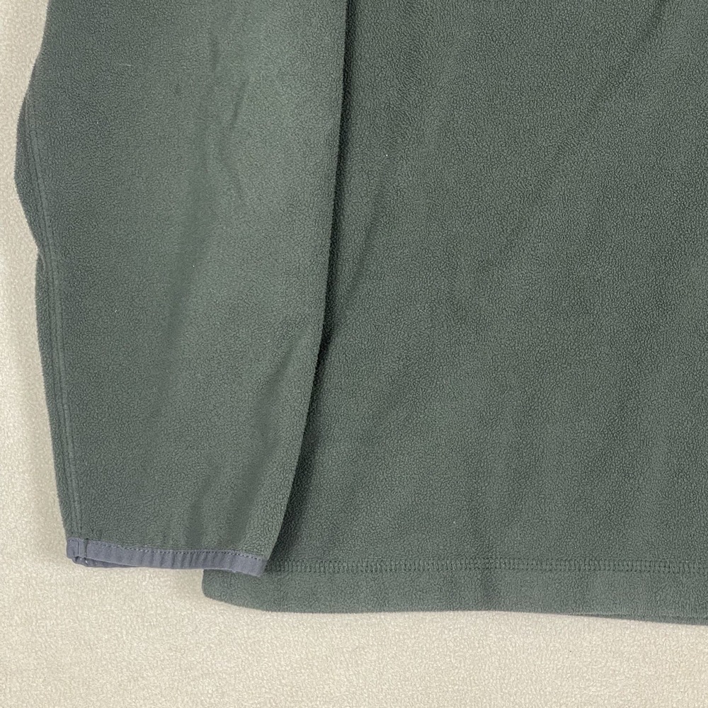 Timberland Fleece Pullover Mens XL Quarter-Zip Olive Green Chest Pocket EUC - Picture 3 of 10